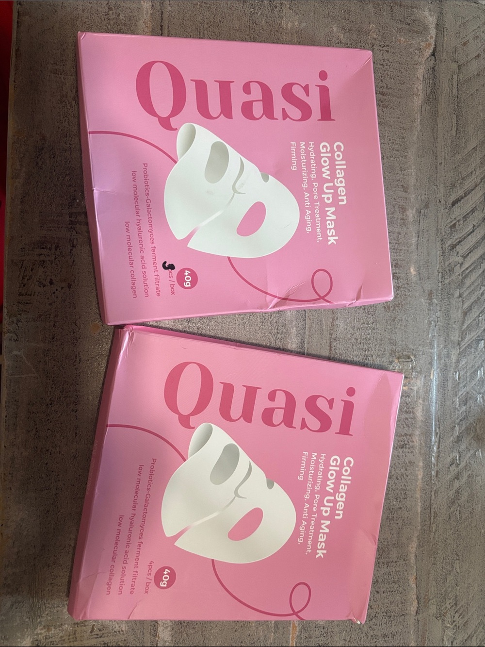 Quasi Collagen Glow Up Mask - Pink 7 masks🧖🧖🧖🧖🧖